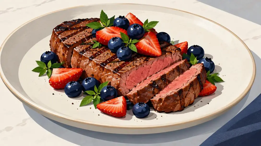 Steak and Berries