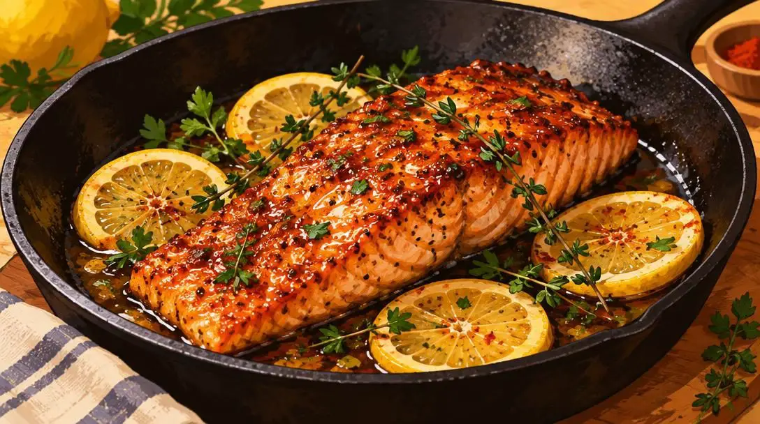 Glazed Skillet-to-Broiler Salmon