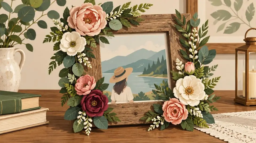 Making Flower-Rimmed Picture Frames