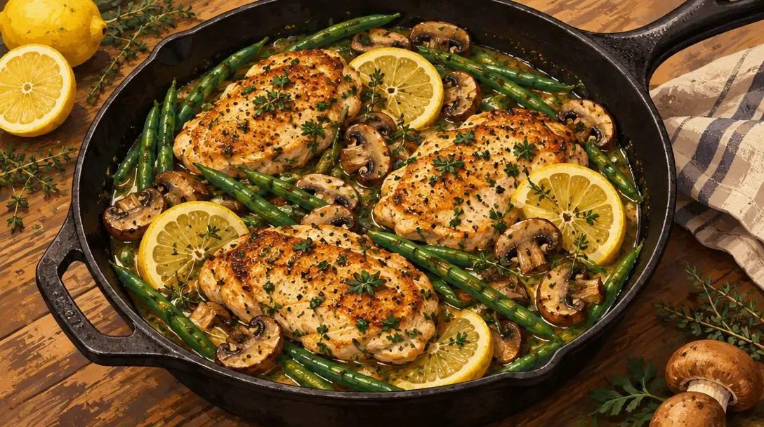 Lemon Chicken One-Skillet Dinner