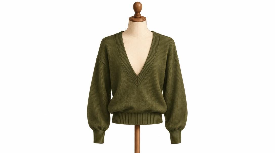 Deep v-neck t-shirt or sweater