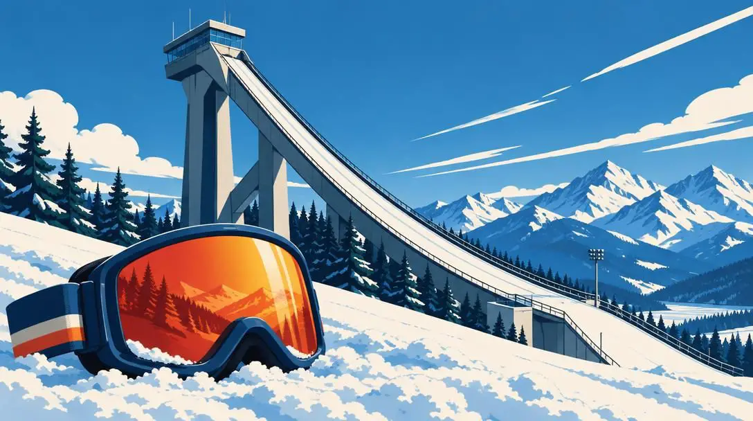 Michael "Eddie the Eagle" Edwards in 1988 Ski Jumping