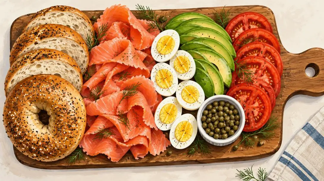 Savory Lox and Bagel Board