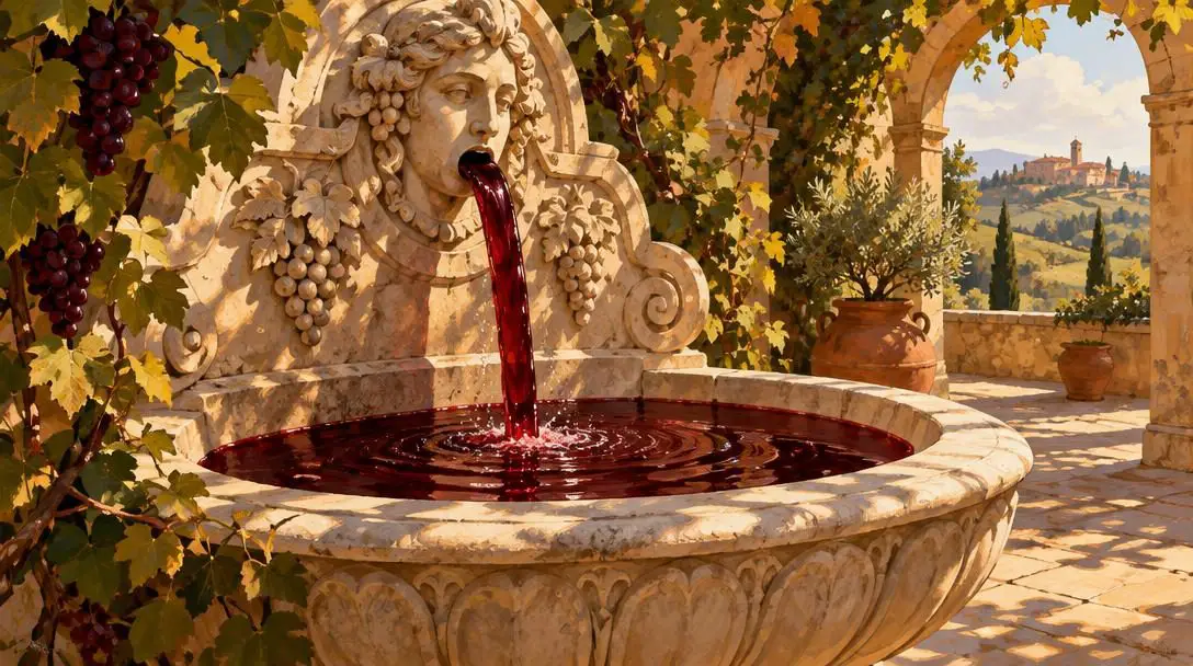 The estate wine fountain