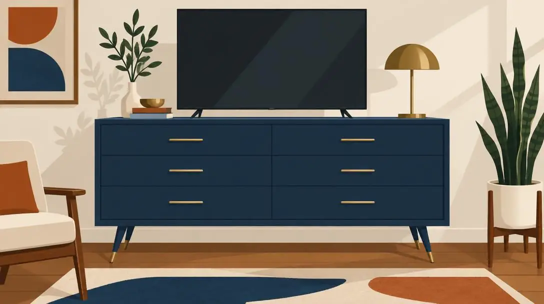 Refinished Dresser TV Stand