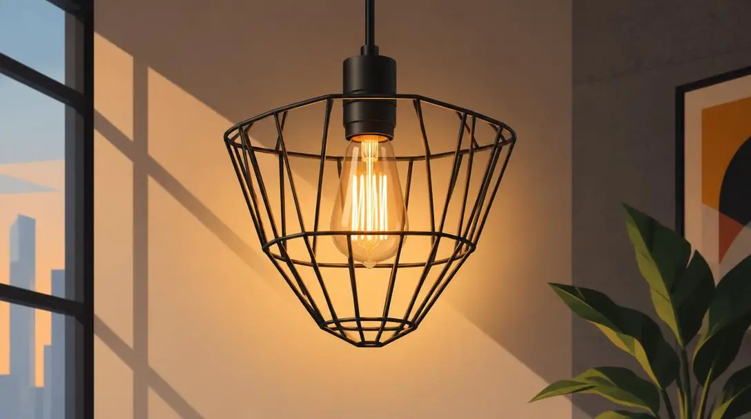 Wire Basket Pendant Light