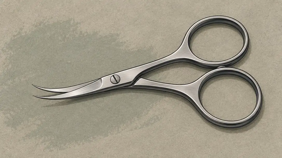 Small facial hair scissors
