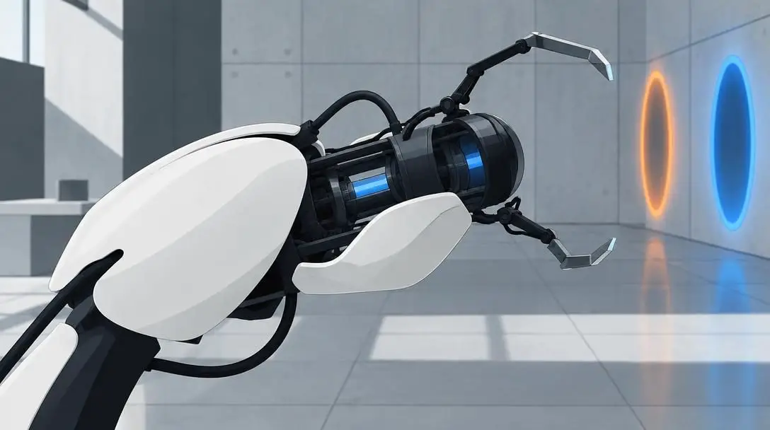 The iconic Portal Gun and visual identity