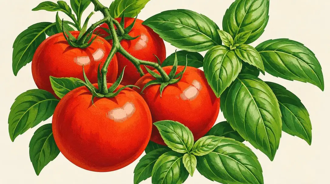 Tomatoes and Basil