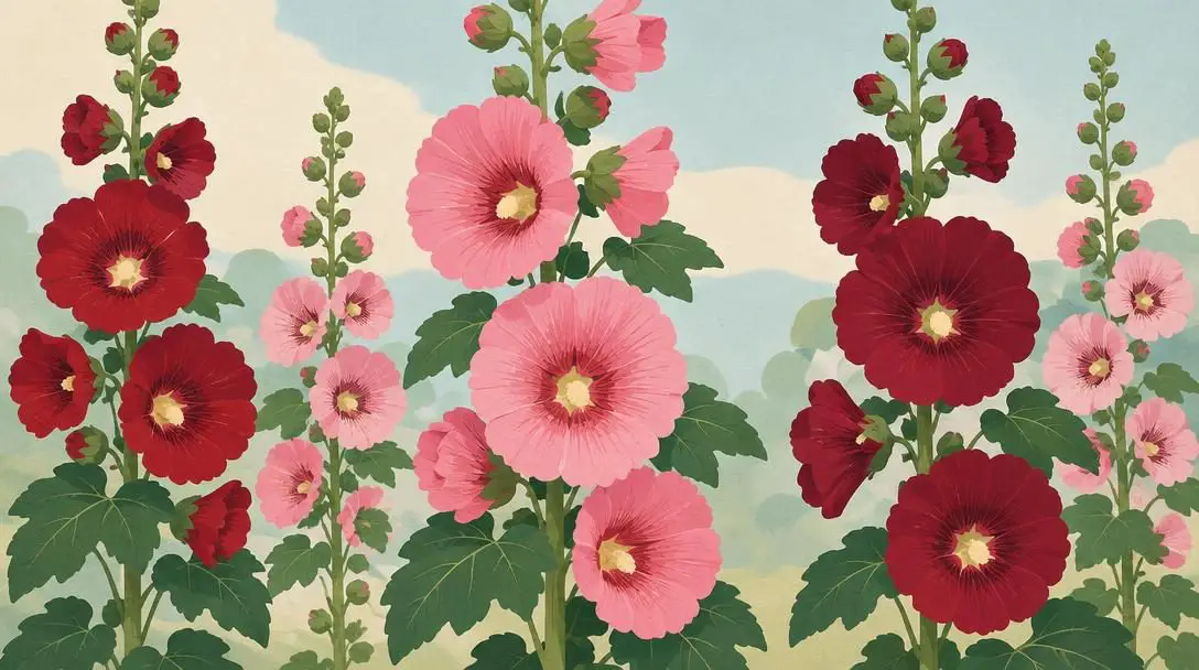 Hollyhocks