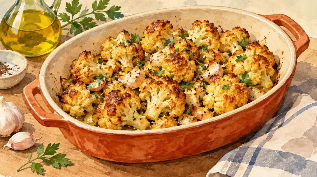 Roasted Garlic Cauliflower