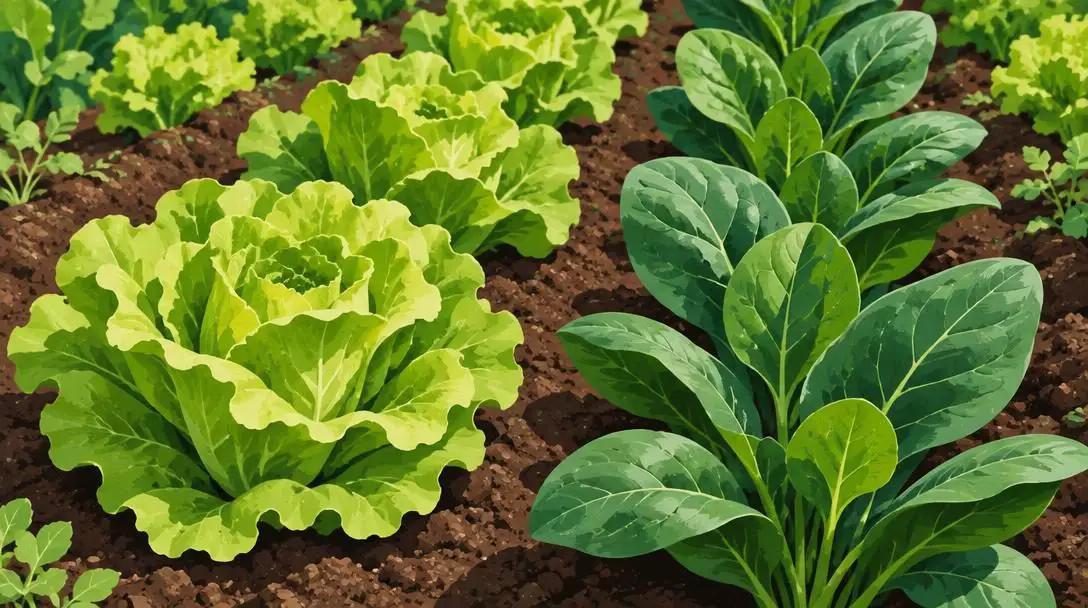 Lettuce and Spinach