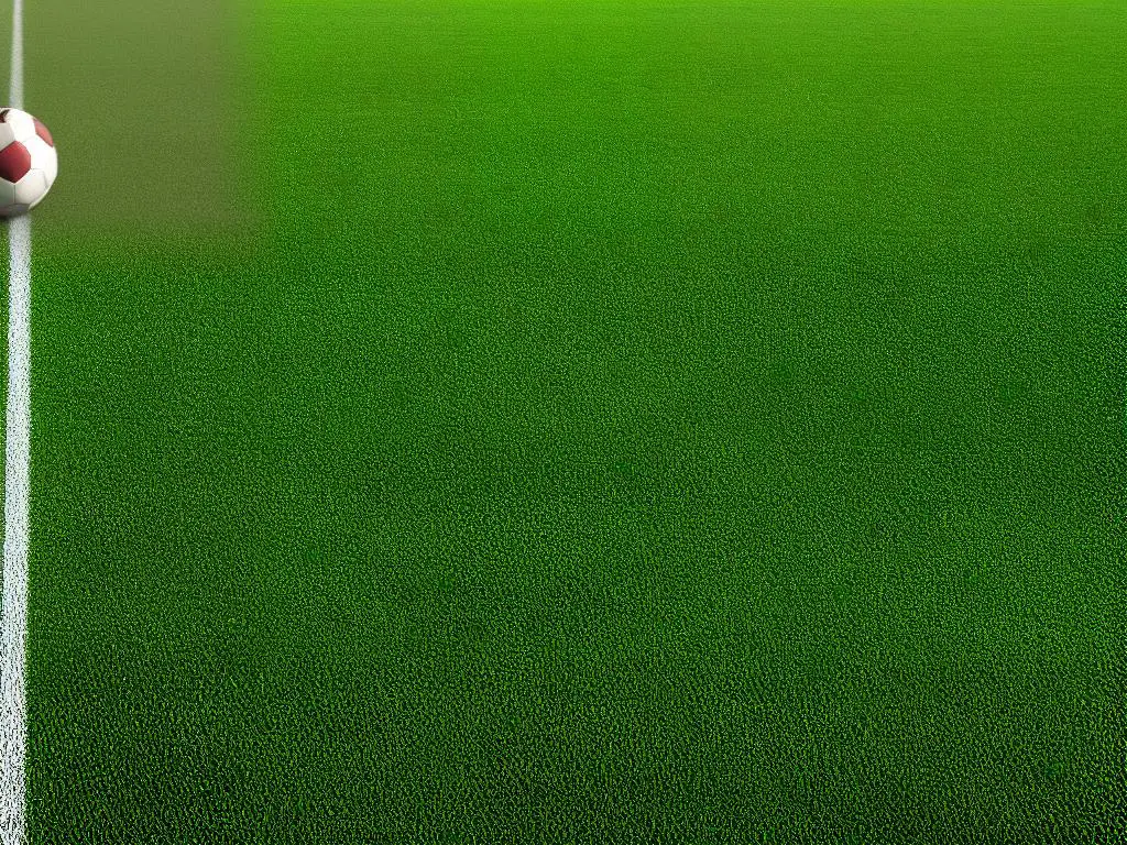An image of a football on a field, representing football offensive tactics